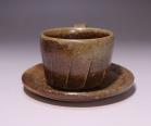 秋谷昌央 作 「備前カップ＆ソーサー」 #1