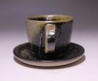 秋谷昌央 作 「黒カップ＆ソーサー」 #3