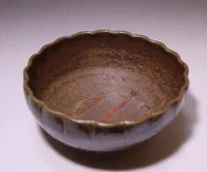 高力芳照 作 「備前輪花鉢」