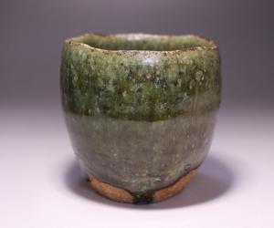 馬場隆志 作 「織部湯呑（左馬）」