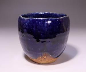 馬場隆志 作 「瑠璃湯呑（左馬）」