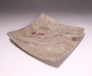 秋谷昌央 作 「備前角皿」