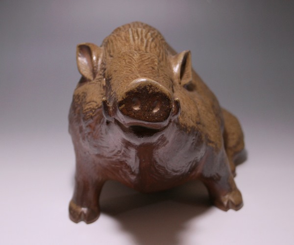 二代小山一草 作 「備前亥置物」 ～備前焼専門卸小売店 川口陶楽苑～