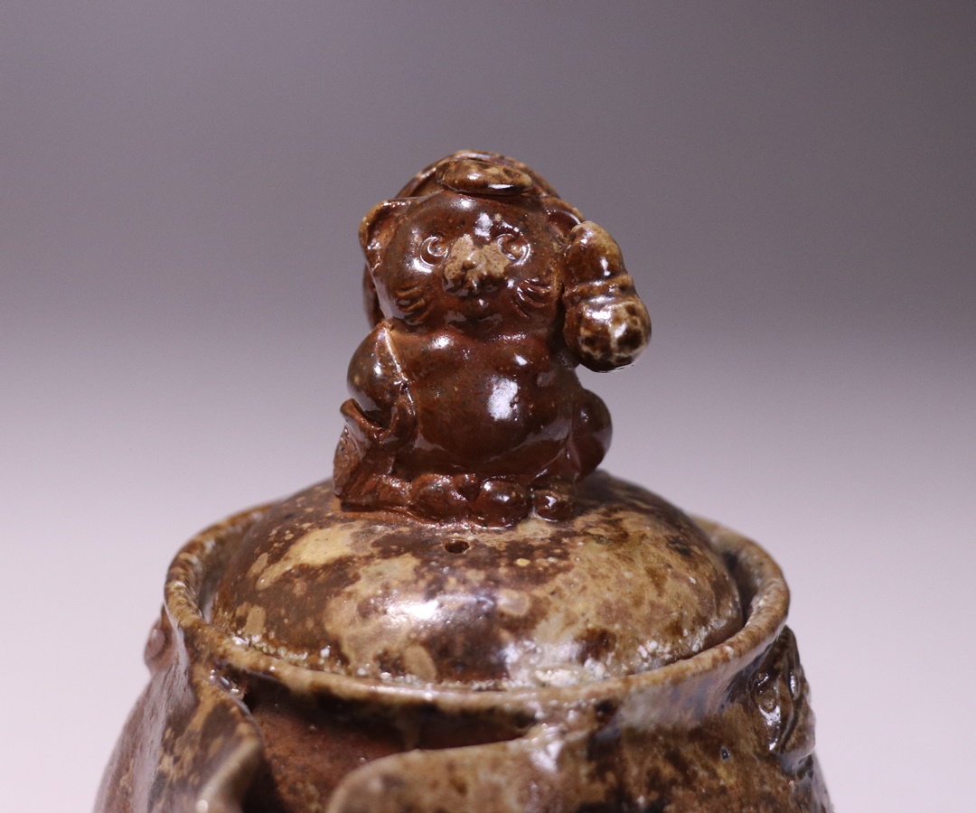 中原幸治作 「備前狸宝瓶」