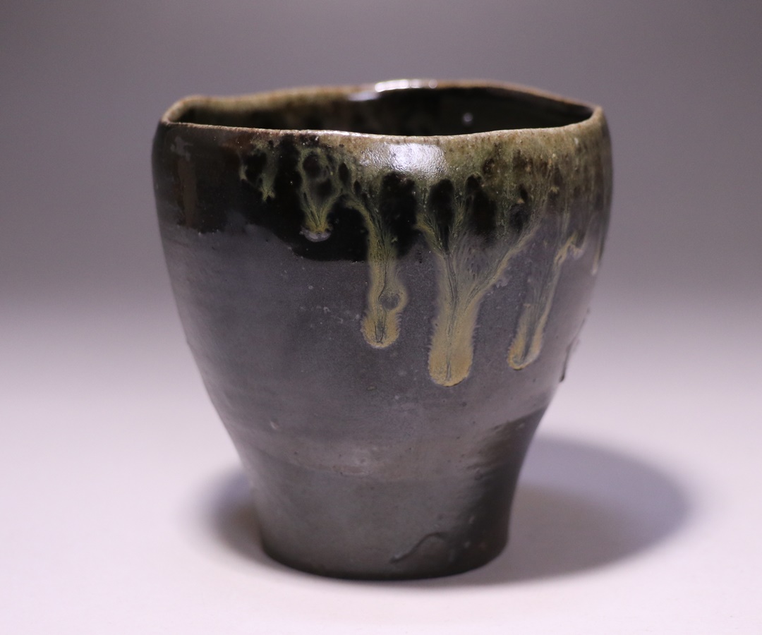 馬場隆志作 「備前黒湯呑（左馬）」