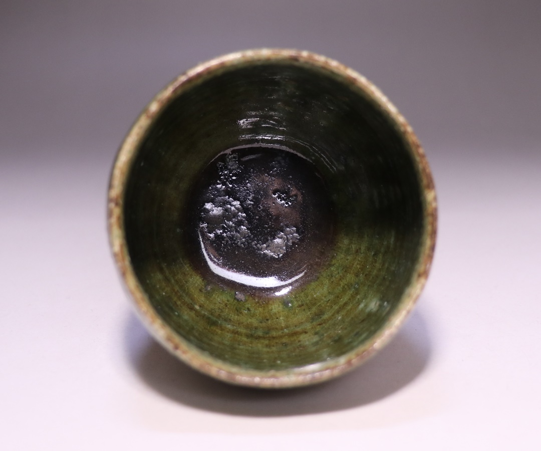 馬場隆志作 「織部湯呑（左馬）」